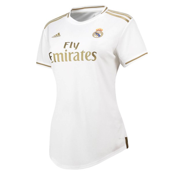 Camiseta Real Madrid Replica Primera Ropa Mujer 2019/20 Blanco